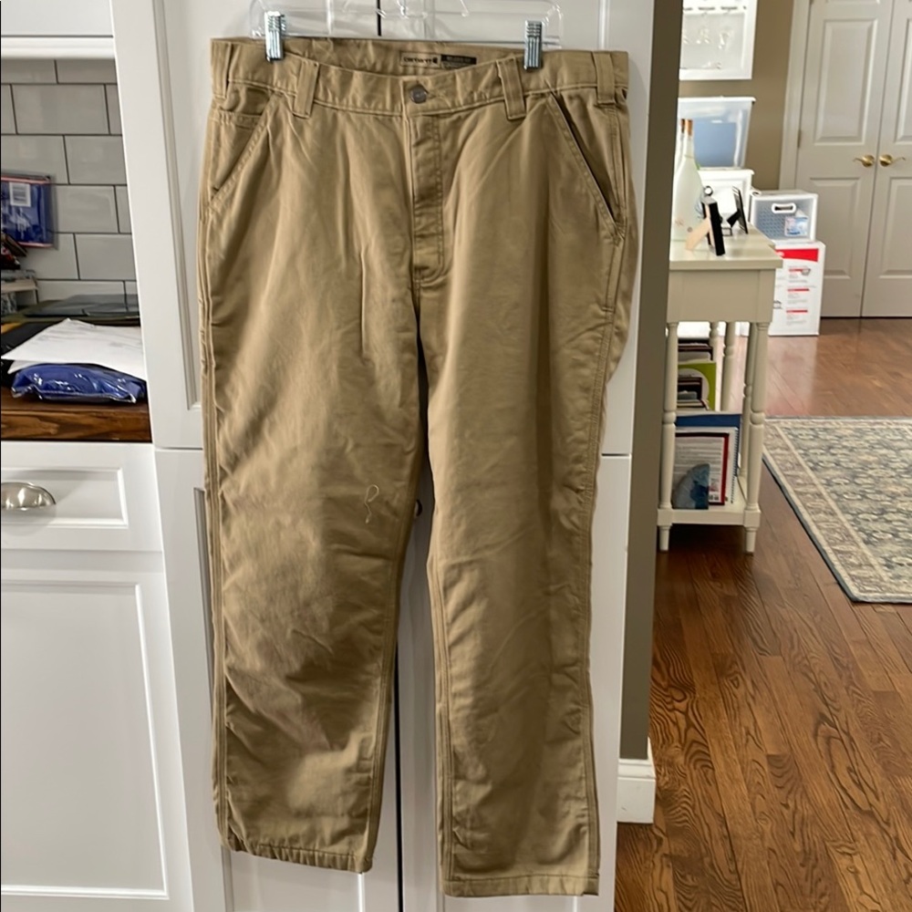 Carhartt Tan Chinos Durable Cotton Blend